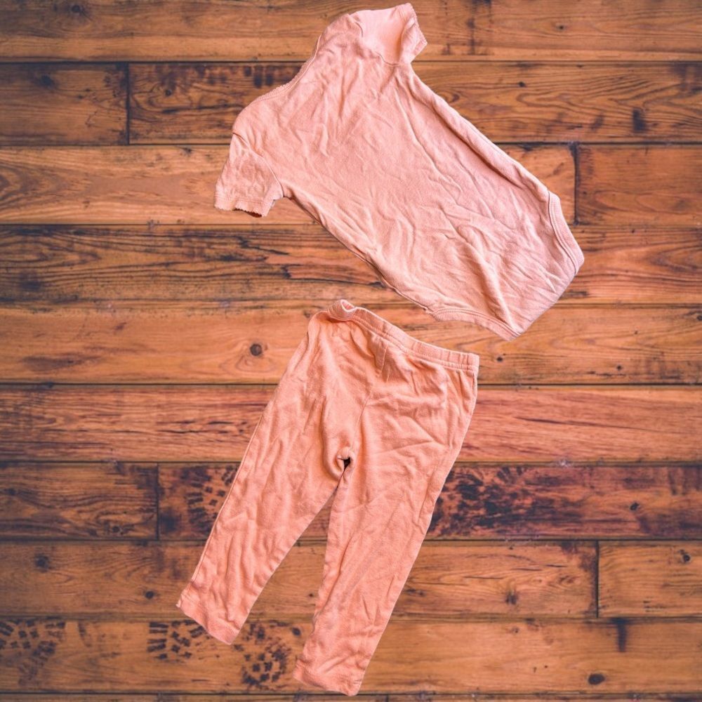 5 for $25🔥Baby Girls 12 Months Pink‎ "Perfect Pear" Matching Outfit - Picture 2 of 5